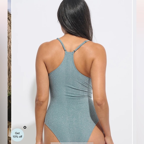 Everyday Sunday Women's Green One Piece Swimsuit - Picture 3 of 16